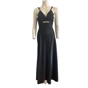 1990’s Gunne Sax Formal Black Maxi Dress - Jessica McClintock for Gunne Sax